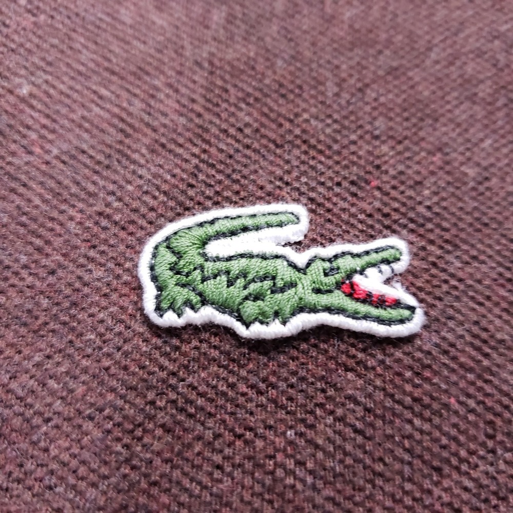 Lacoste Mens Size 7 XXL Brown Solid Long Sleeve Knit Polo Crocodile Logo Preppy - Picture 5 of 10